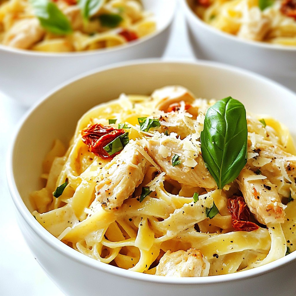 Creamy Pasta with Sun-Dried Tomatoes and Chicken Delight