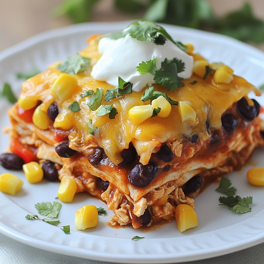 Chicken Enchilada Casserole Easy and Flavorful Meal