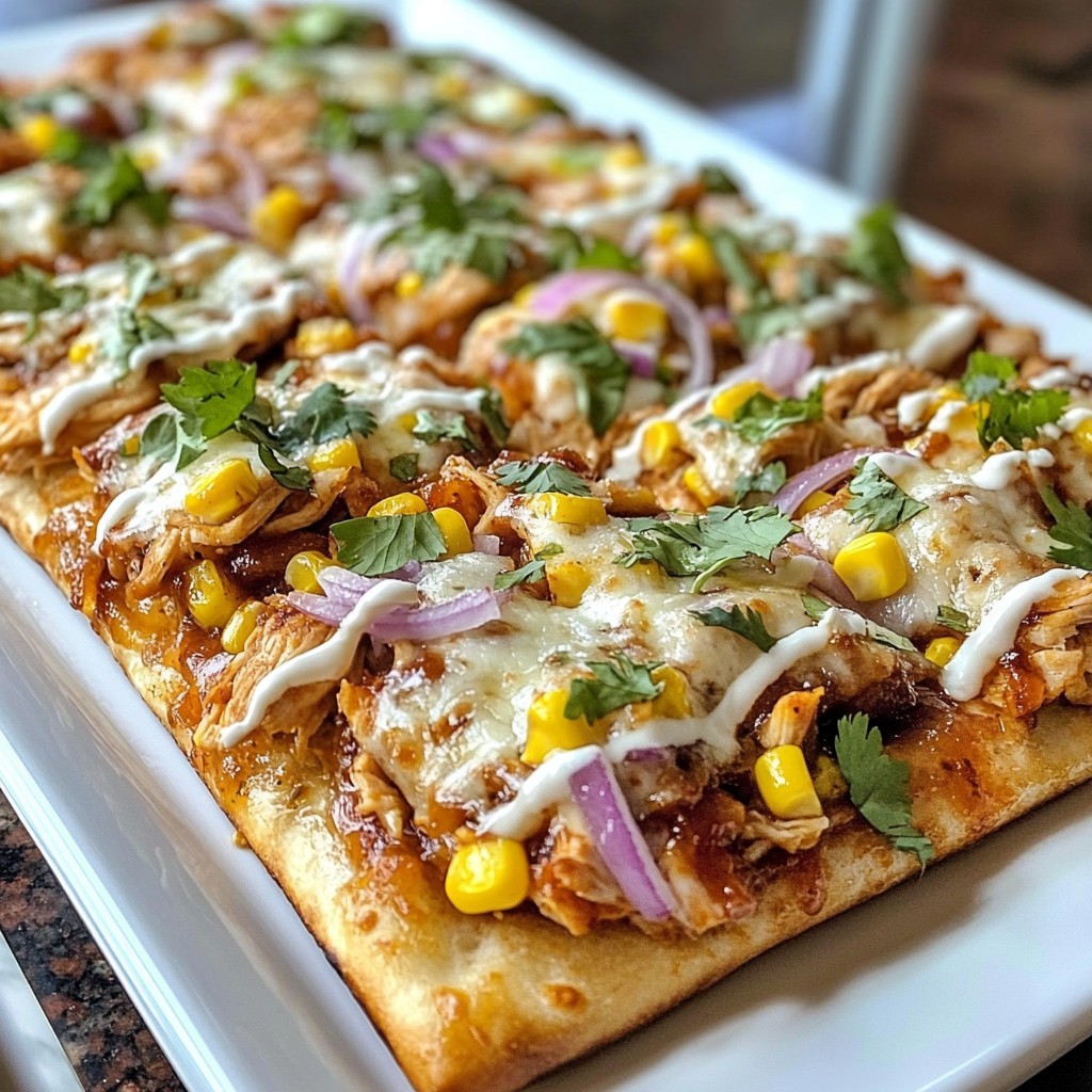 BBQ Ranch Chicken Flatbread Delightful Meal Idea