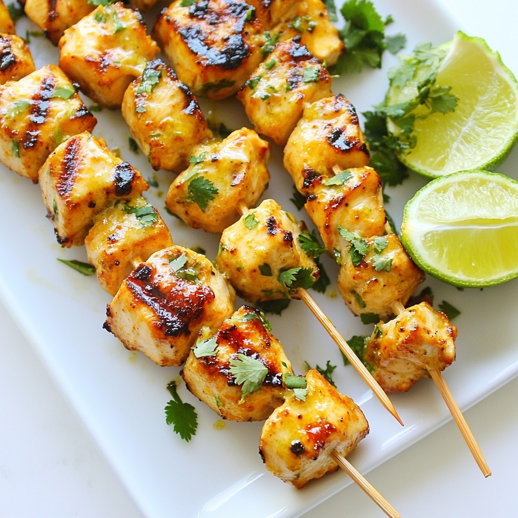 Coconut Lime Chicken Skewers Flavorful Grilling Delight