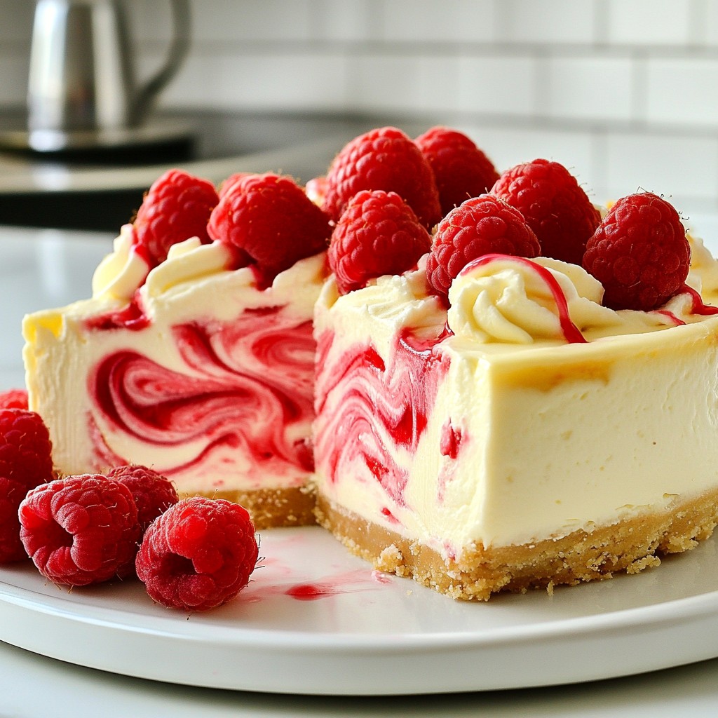 White Chocolate Raspberry Cheesecake Simple Recipe
