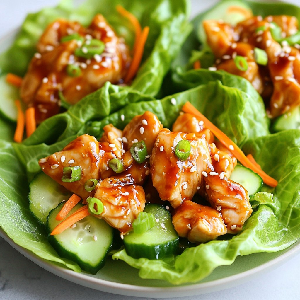 Teriyaki Chicken Lettuce Wraps Tasty and Easy Recipe
