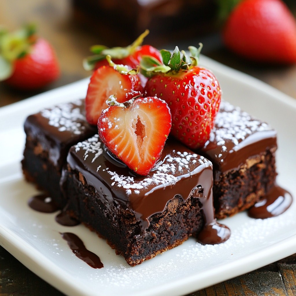 Chocolate Covered Strawberry Brownies Luscious Treat