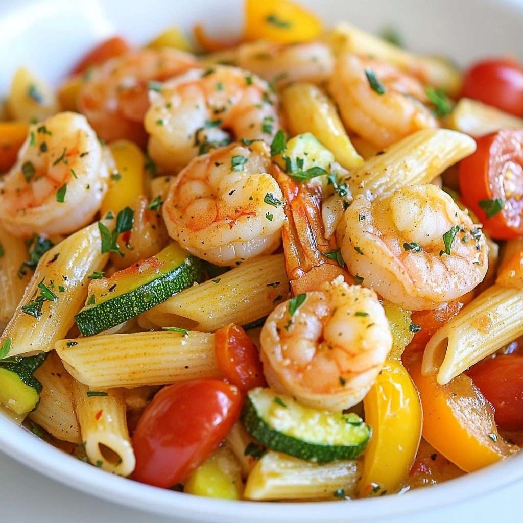 One-Pot Cajun Shrimp and Veggie Pasta Delight