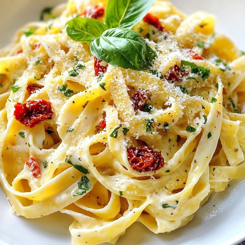 Creamy Basil and Sun-Dried Tomato Noodles Delight