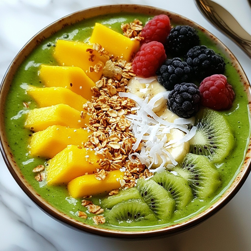 Tropical Green Smoothie Bowl Fresh and Nutritious Meal