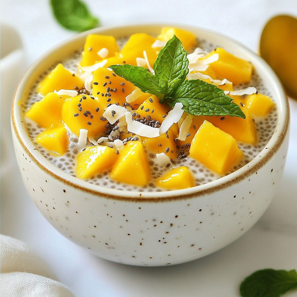 Mango Coconut Chia Pudding Simple and Delicious Treat