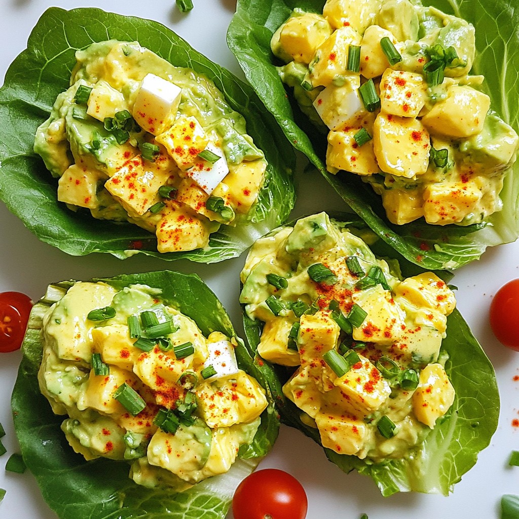 Avocado Egg Salad Lettuce Wraps Fresh and Simple Meal
