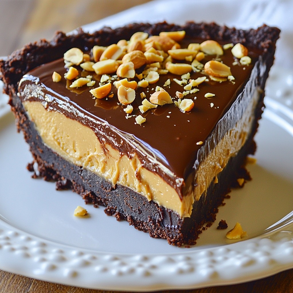 No-Bake Chocolate Peanut Butter Pie Delight Recipe