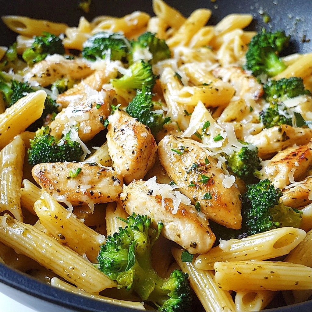 Quick Chicken and Broccoli Pasta Skillet Delight