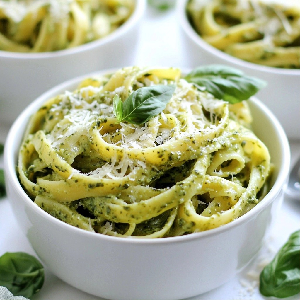 Creamy Pesto and Spinach Pasta with Cheese Delight