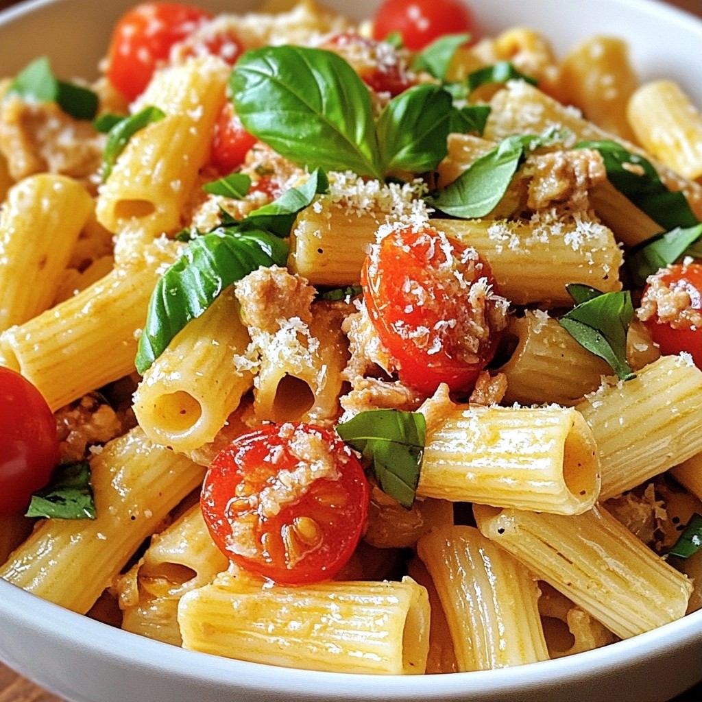 Quick Lemon Basil Turkey Pasta Flavorful Dinner Idea