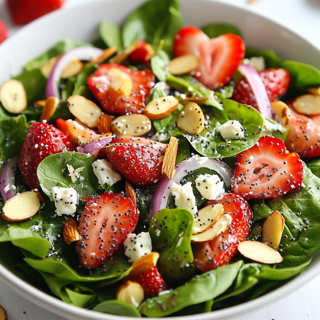 Strawberry Spinach Poppy Seed Salad Fresh and Tasty