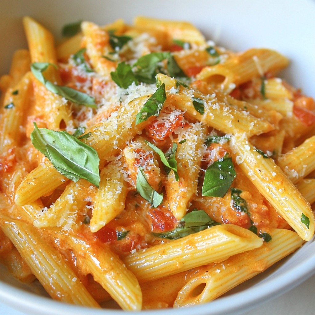 Rich Creamy Tomato and Basil Pasta Delight Today