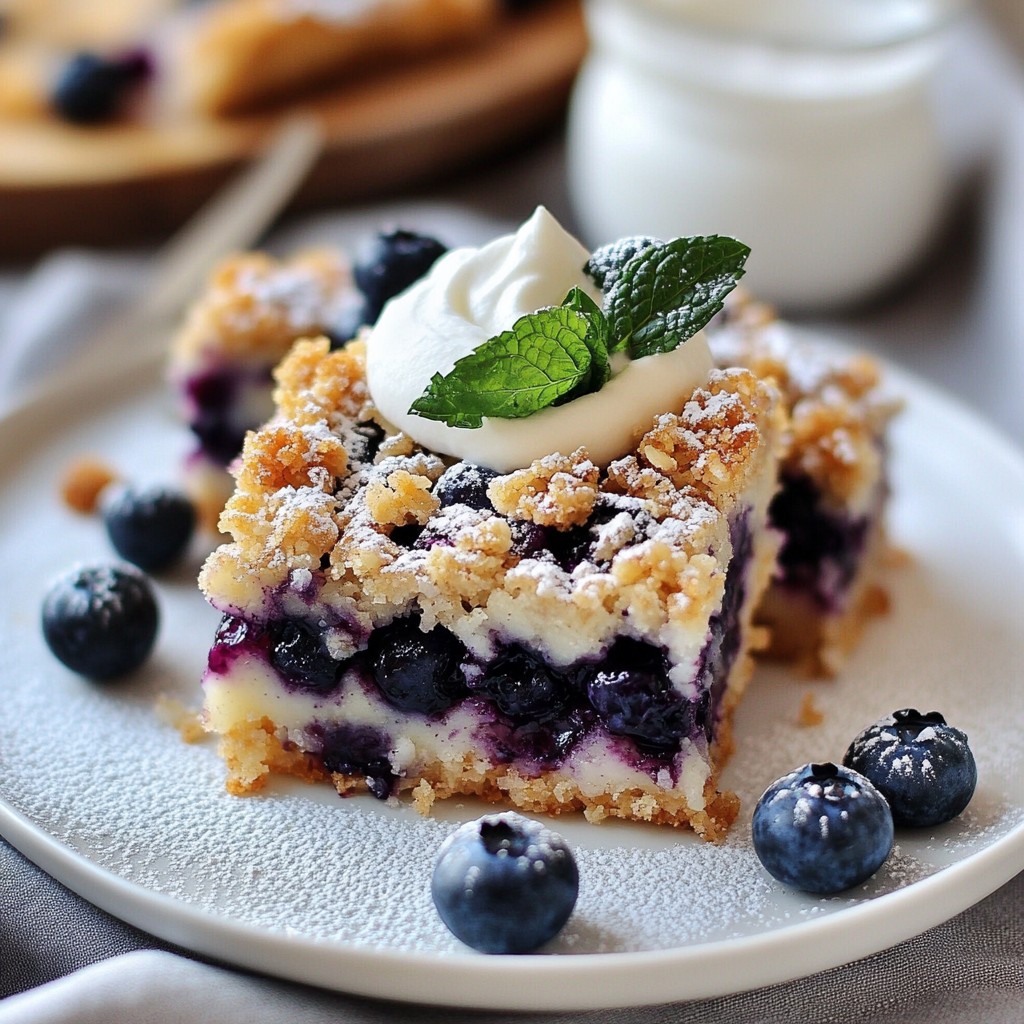 Blueberry Oatmeal Crumble Bars Irresistible Treat
