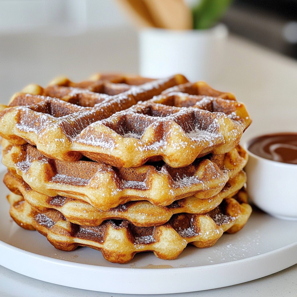Cinnamon Sugar Churro Waffles Easy and Tasty Treat