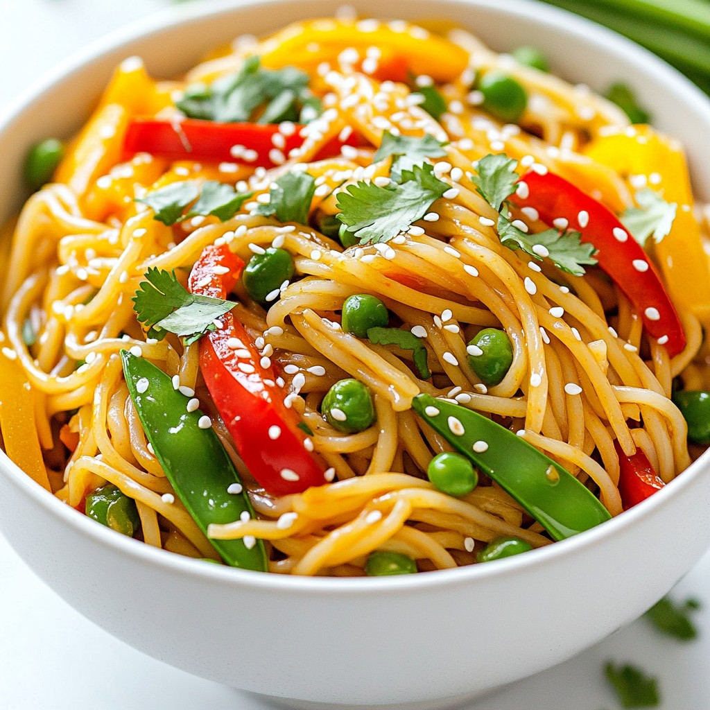 Savory Sweet Chili Garlic Noodles Easy and Quick Meal