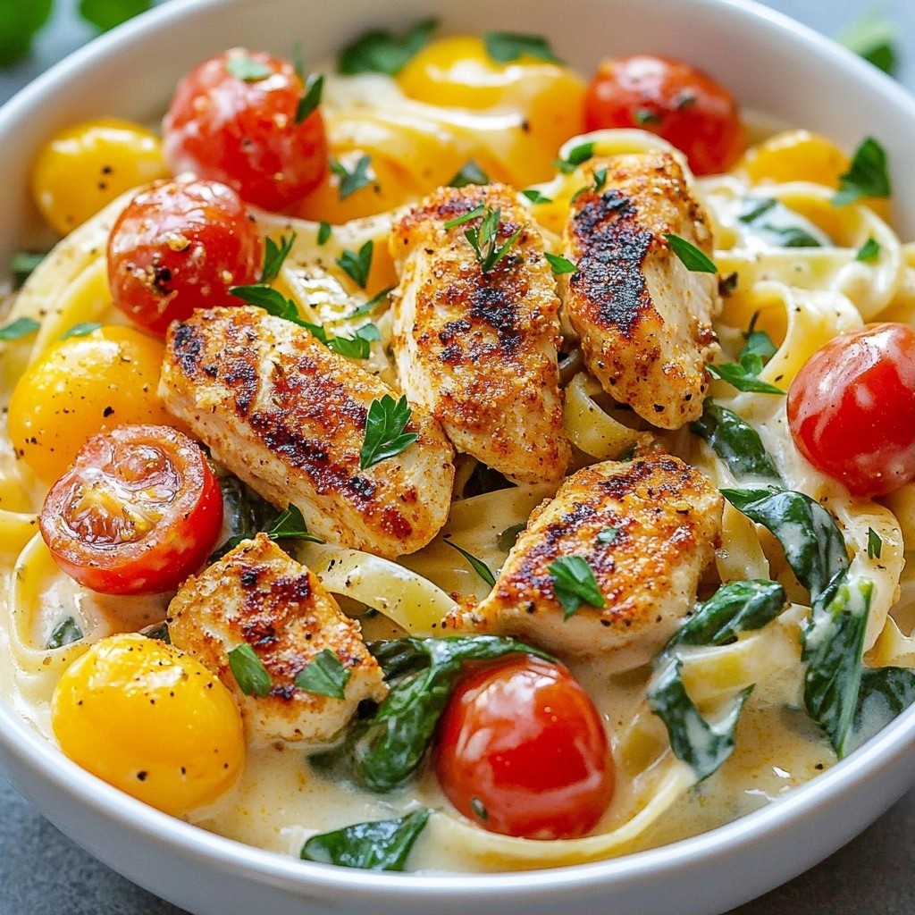 One-Pot Cajun Chicken Alfredo Pasta Quick and Tasty Meal