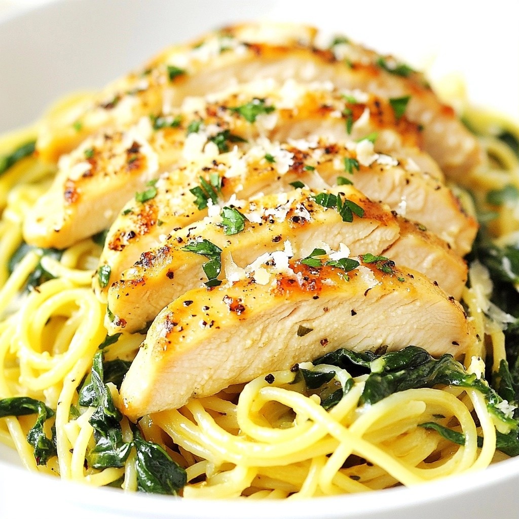 Simple Herb Chicken and Spinach Spaghetti Delight