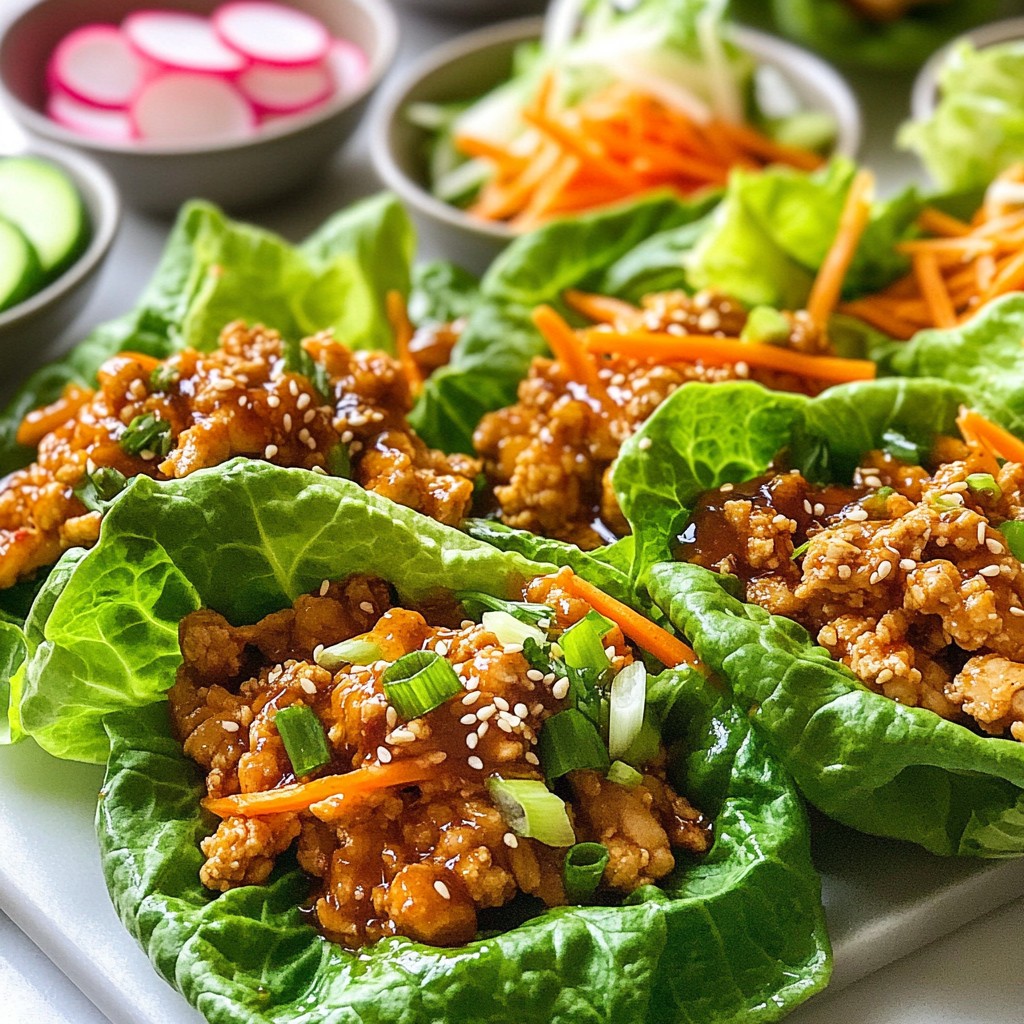 Spicy Korean Chicken Lettuce Wraps Flavorful Dinner