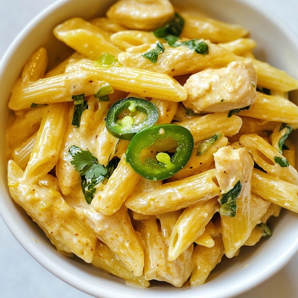 One-Pot Creamy Jalapeño Chicken Pasta Delight