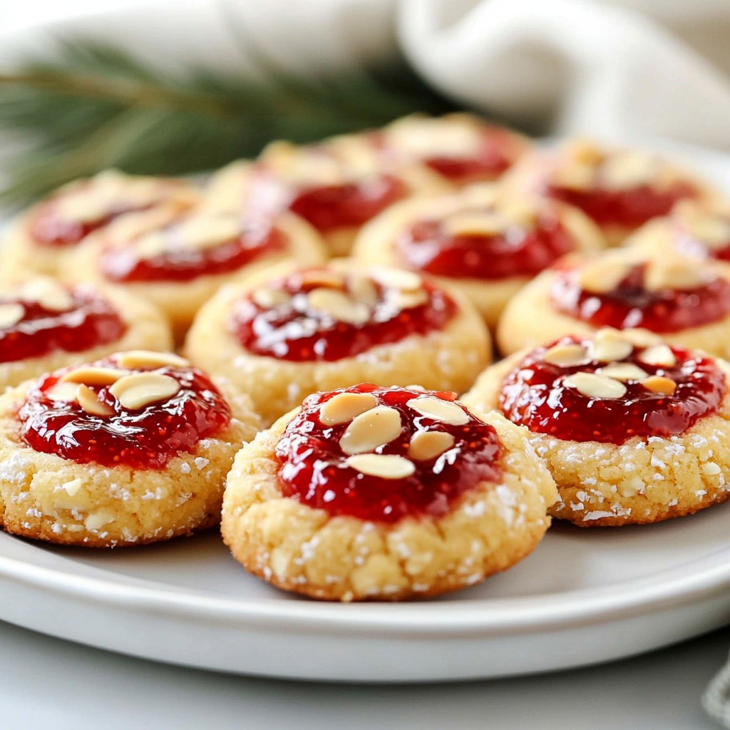 Raspberry Almond Thumbprint Cookies Simple Delight