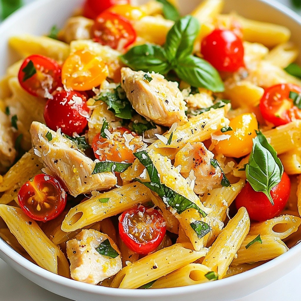 Zesty Lemon Basil Chicken Pasta Flavorful and Simple