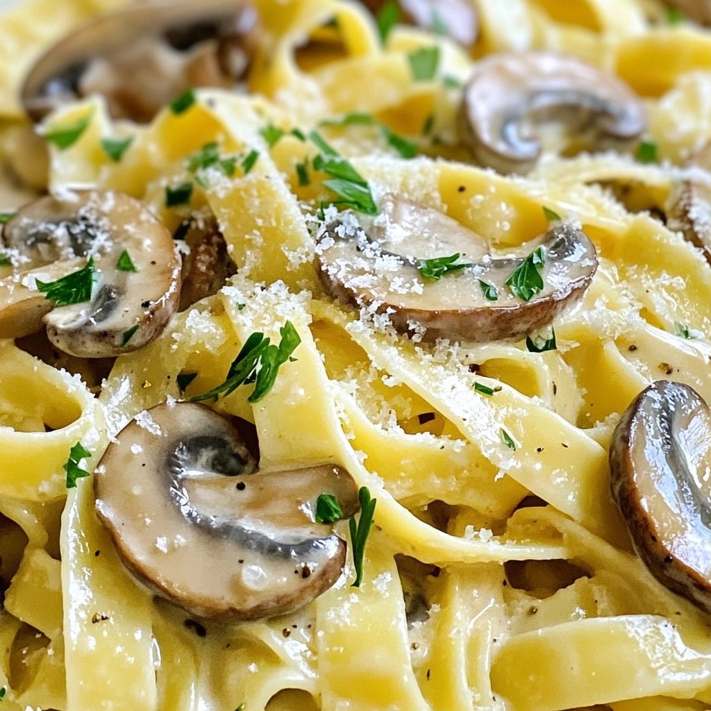 One-Pot Garlic Butter Mushroom Pasta Delightful Recipe