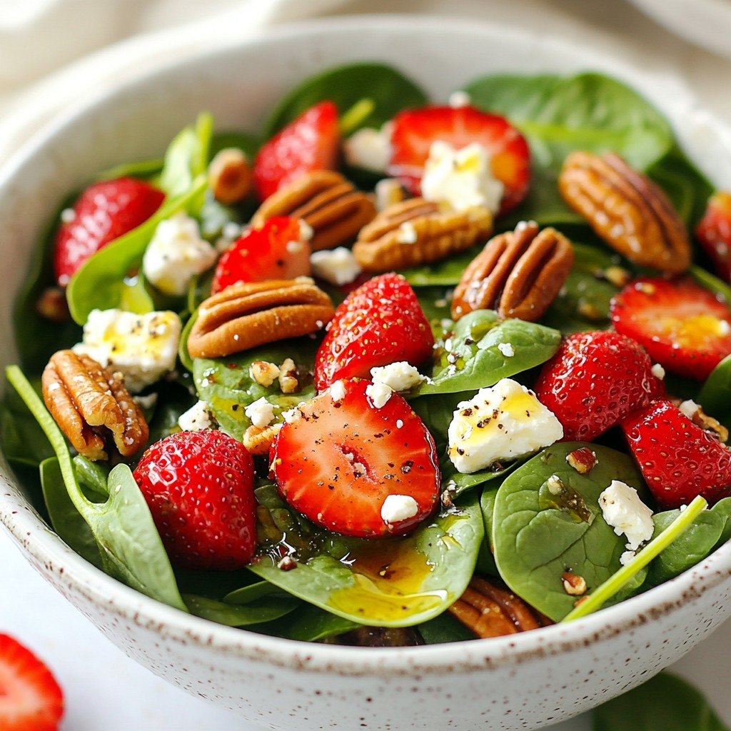 Strawberry Spinach Pecan Salad Fresh and Flavorful Mix