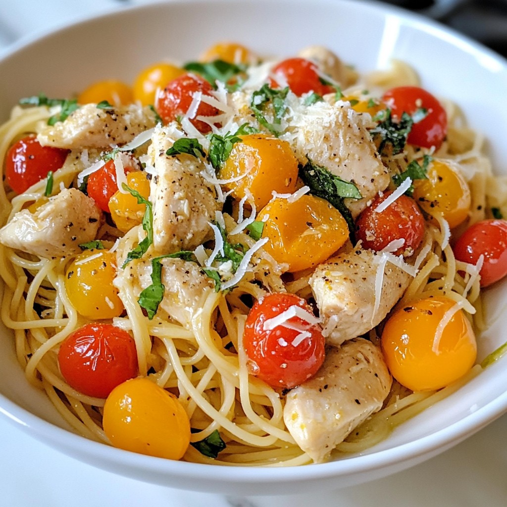 Savory Garlic Basil Chicken Spaghetti Flavor Boost