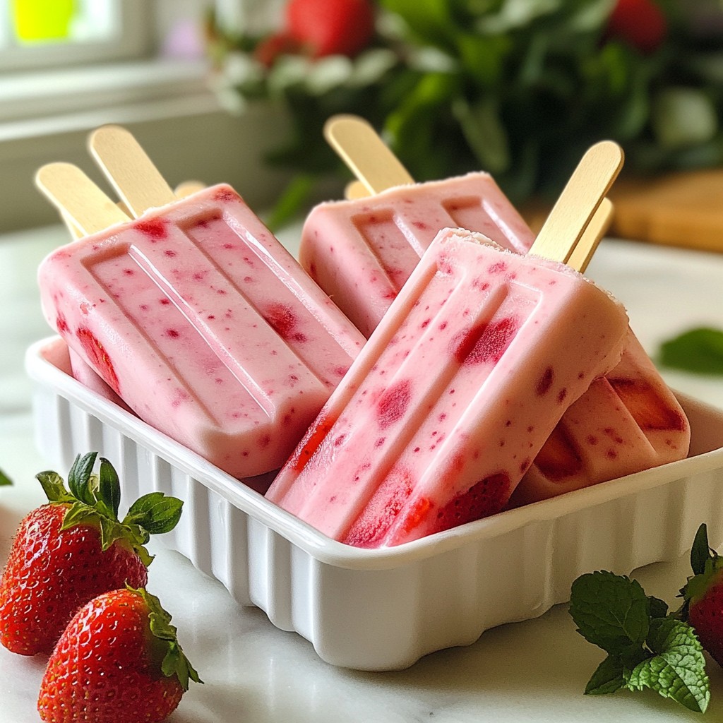 Strawberry Yogurt Popsicles Fresh and Tasty Treat