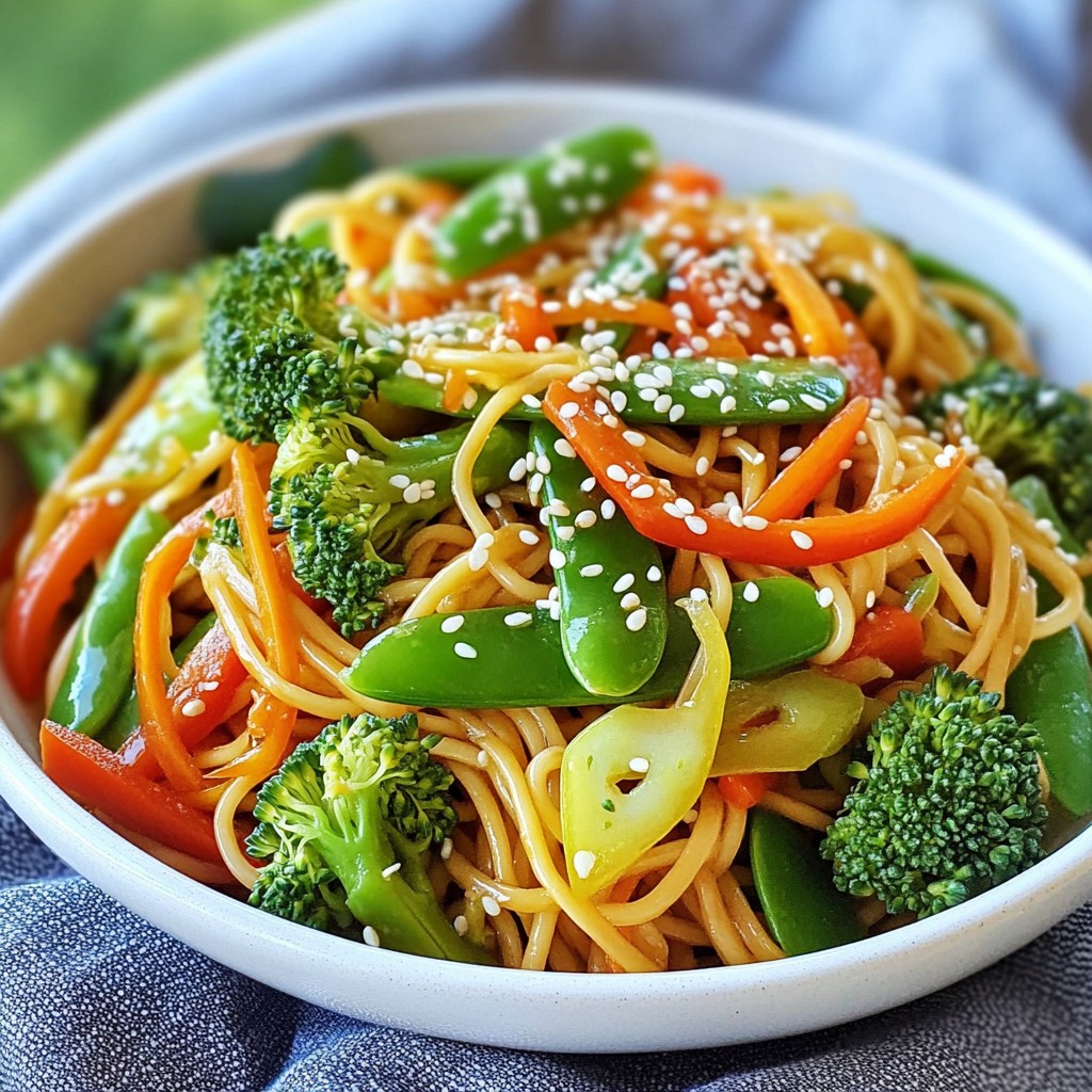 Whole Wheat Veggie Stir-Fry Noodles Simple Dish