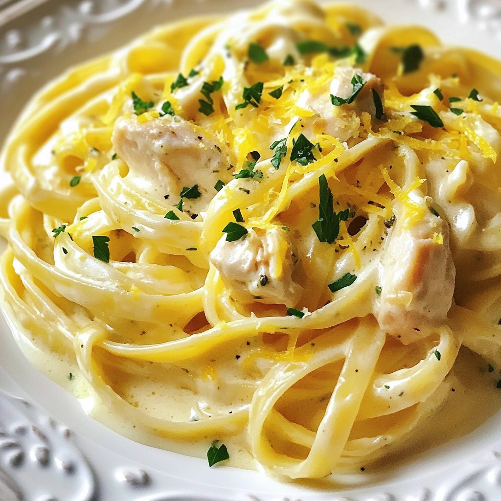 Lemon Herb Creamy Pasta with Chicken Delight