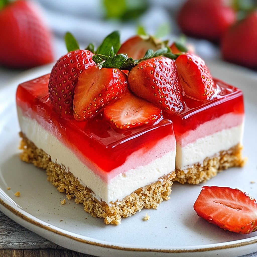 Strawberry Pretzel Salad Bars Fresh and Flavorful Treat