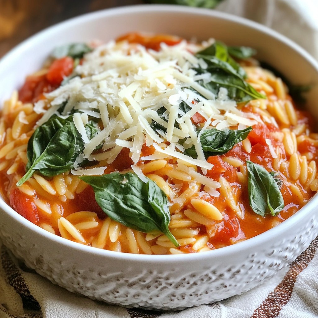 Creamy Tomato Orzo One-Pot Delight for Dinner