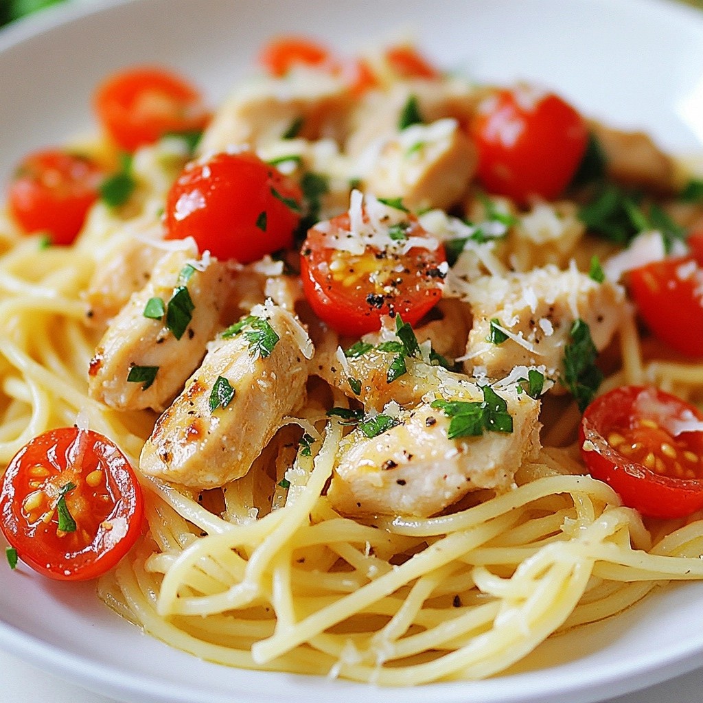 Quick Garlic Herb Chicken Spaghetti Flavorful and Easy