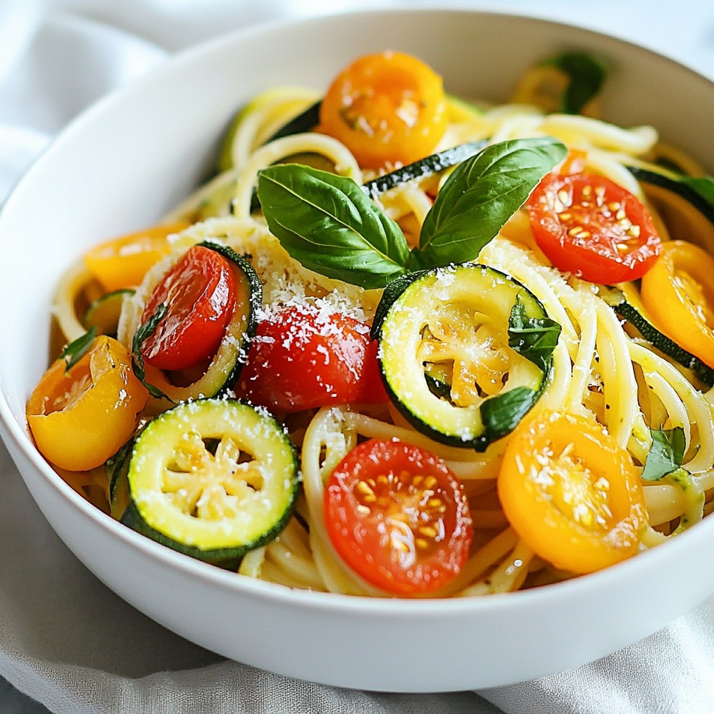 Zucchini and Basil One-Pot Pasta Delight Easy Meal