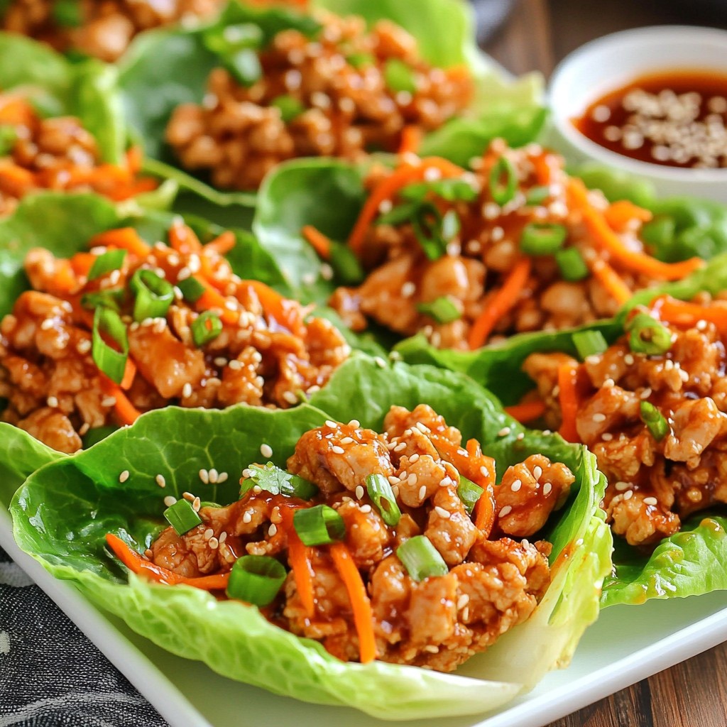 Spicy Korean Chicken Lettuce Wraps Flavor-Packed Dish