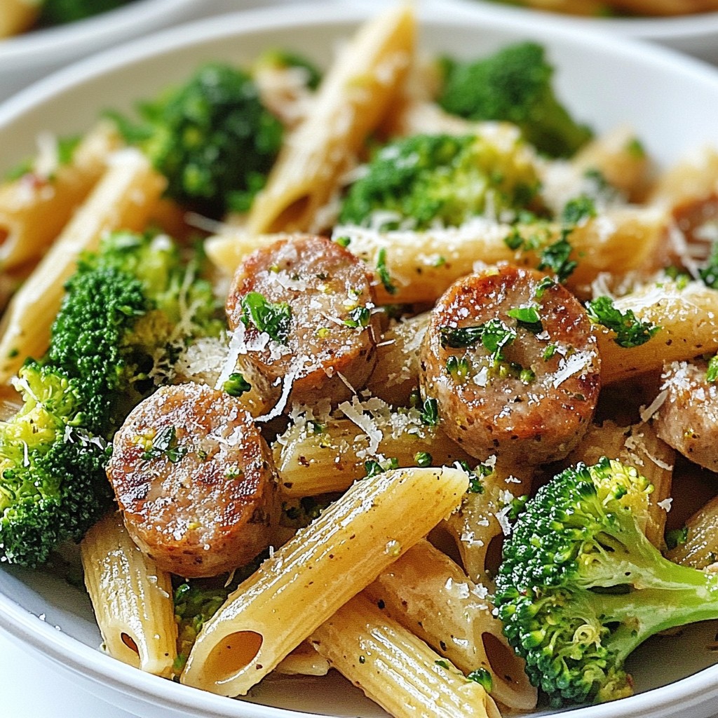 Quick Chicken Sausage and Broccoli Pasta Delight