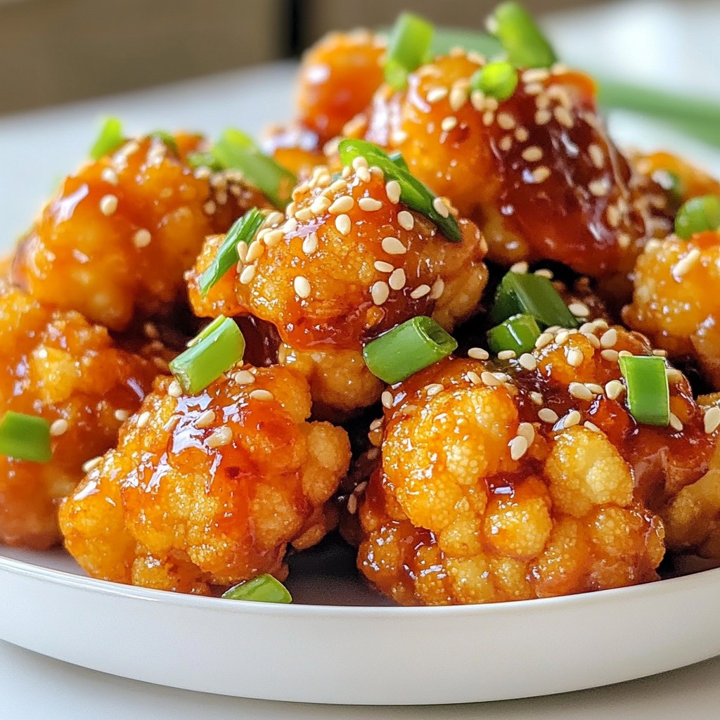 Sticky Sesame Cauliflower Bites Crispy and Flavorful Treat