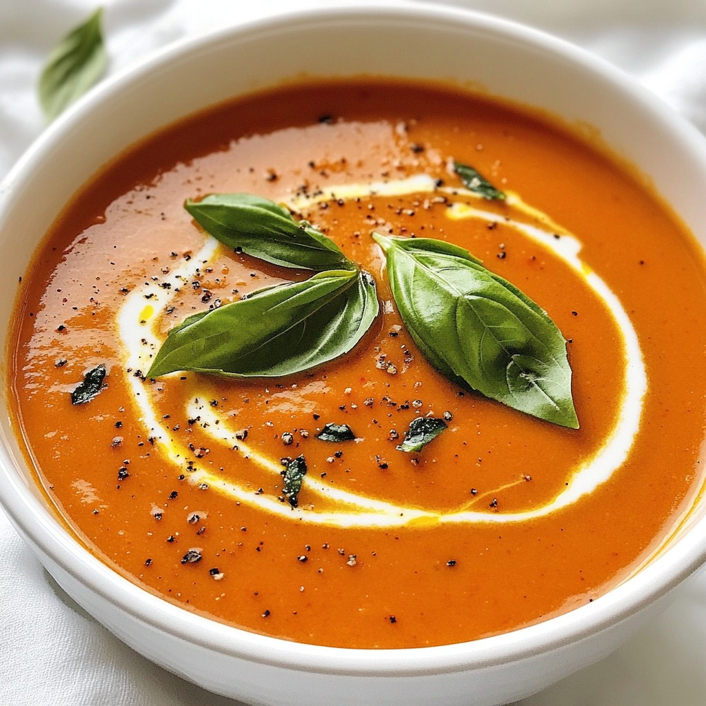 Creamy Tomato Basil Soup Simple and Comforting Meal