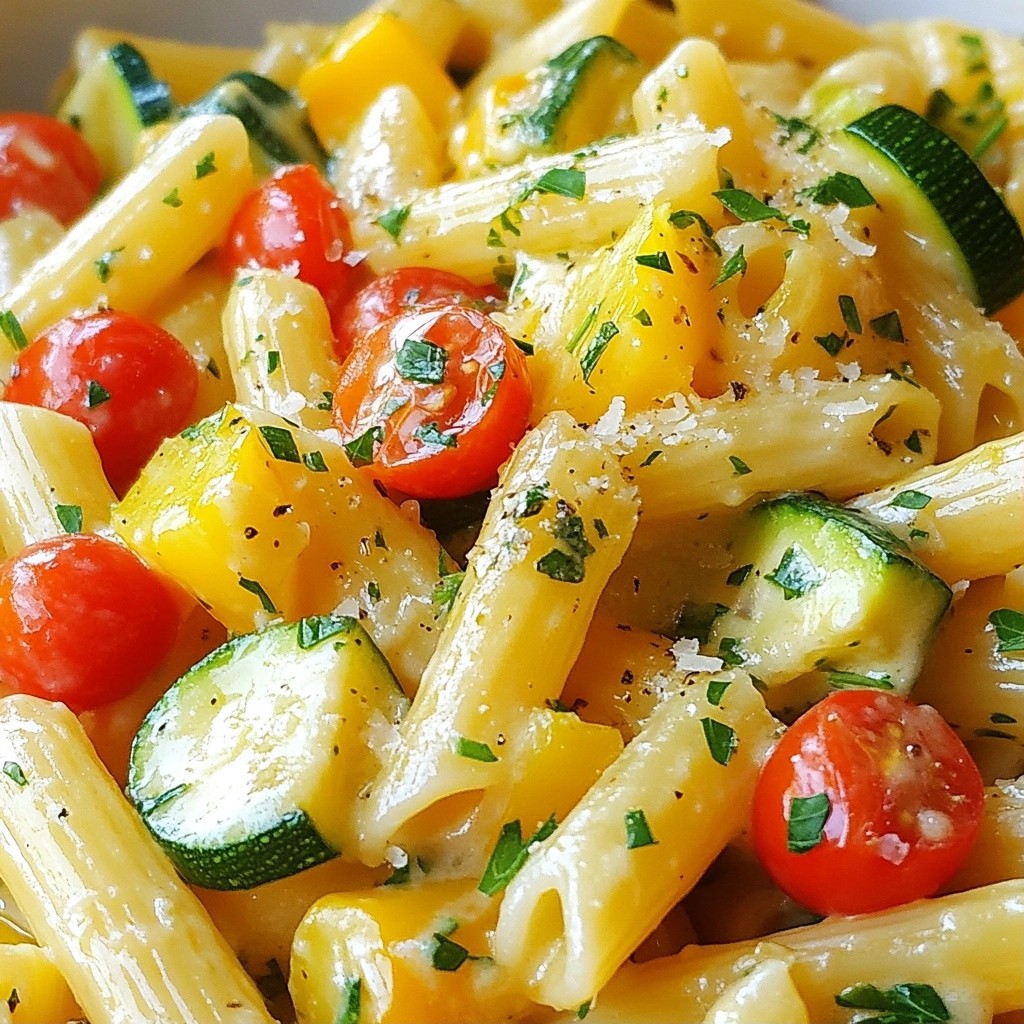 One-Pot Creamy Garlic Herb Veggie Pasta Delight