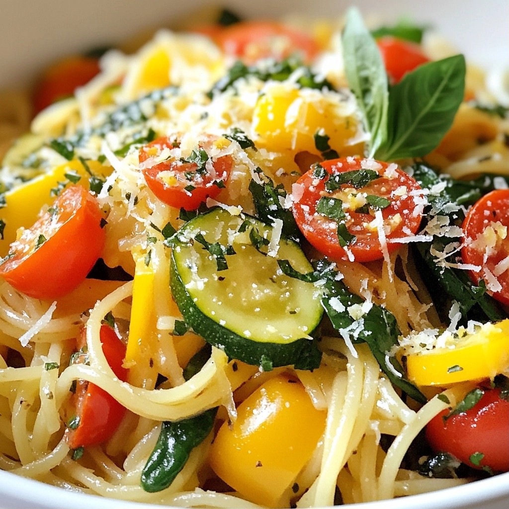 One-Pot Lemon Zest Veggie Spaghetti Wholesome Dish