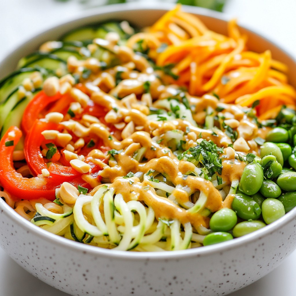 Thai Peanut Zoodle Bowls Flavorful and Light Delight