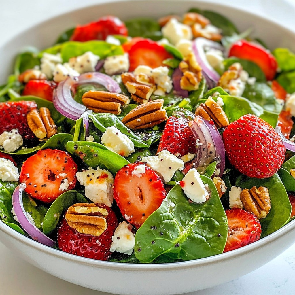 Strawberry Spinach Salad with Poppyseed Dressing Delight