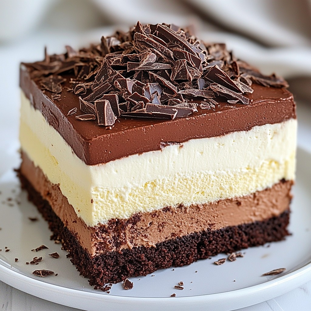 Triple Chocolate Mousse Cake Decadent and Rich Delight