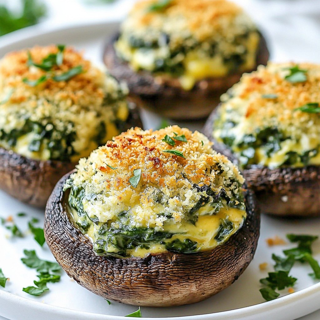 Creamy Spinach Stuffed Mushrooms Flavorful Party Bite