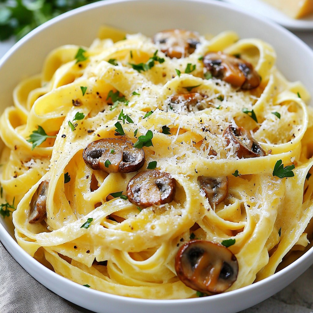 Creamy Roasted Garlic and Mushroom Pasta Delight