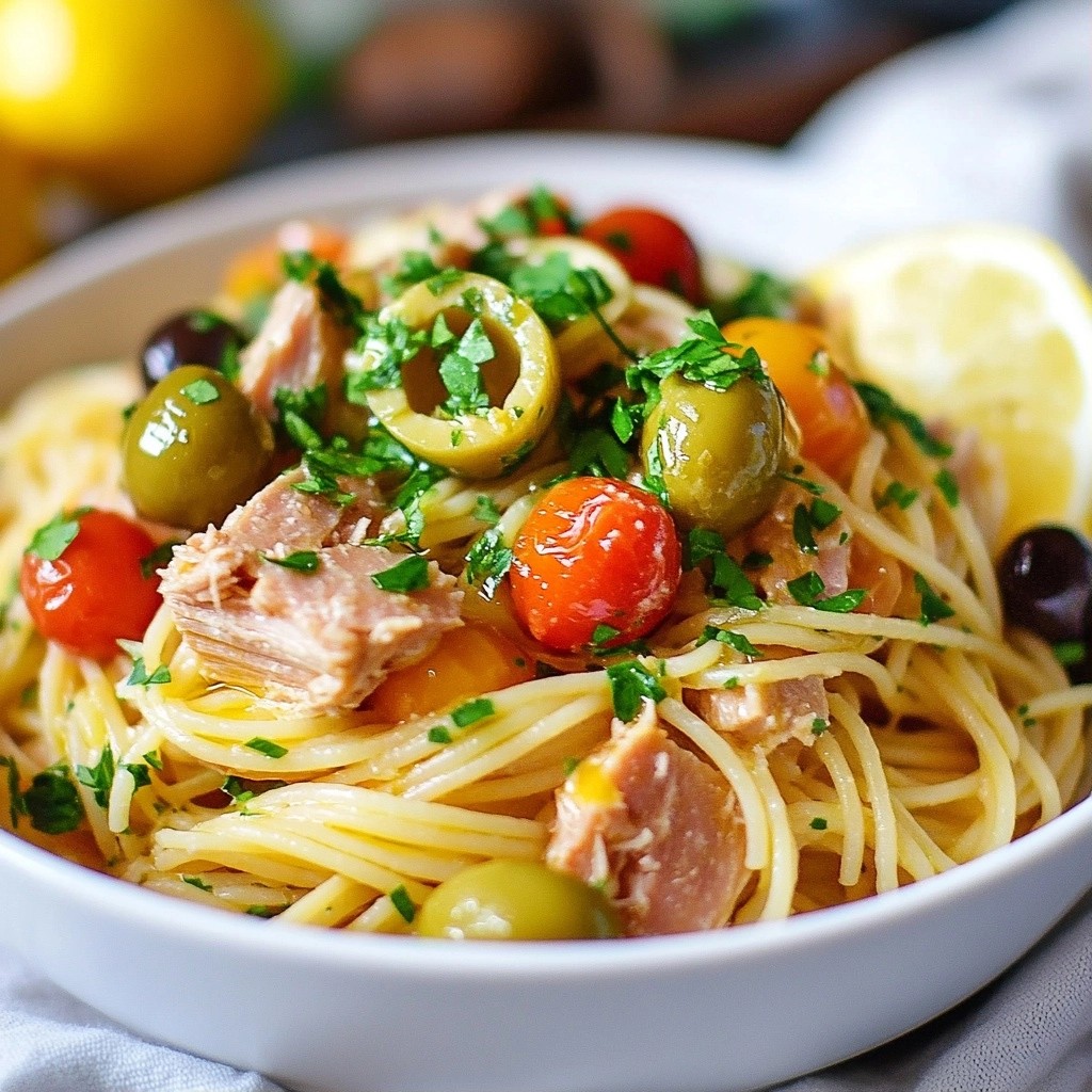 Savory Tuna and Olive Pasta Toss Quick and Tasty Meal
