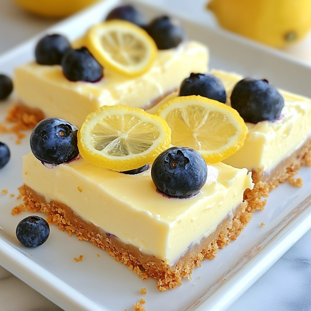Lemon Blueberry Cheesecake Bars Simple and Delightful